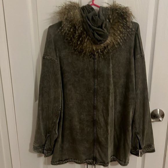 Splendid Dune Faux Fur Jacket Sateen - Picture 11 of 12